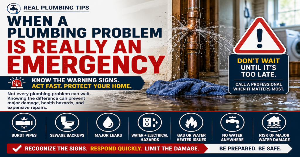 When a plumbing problem is really an emergency