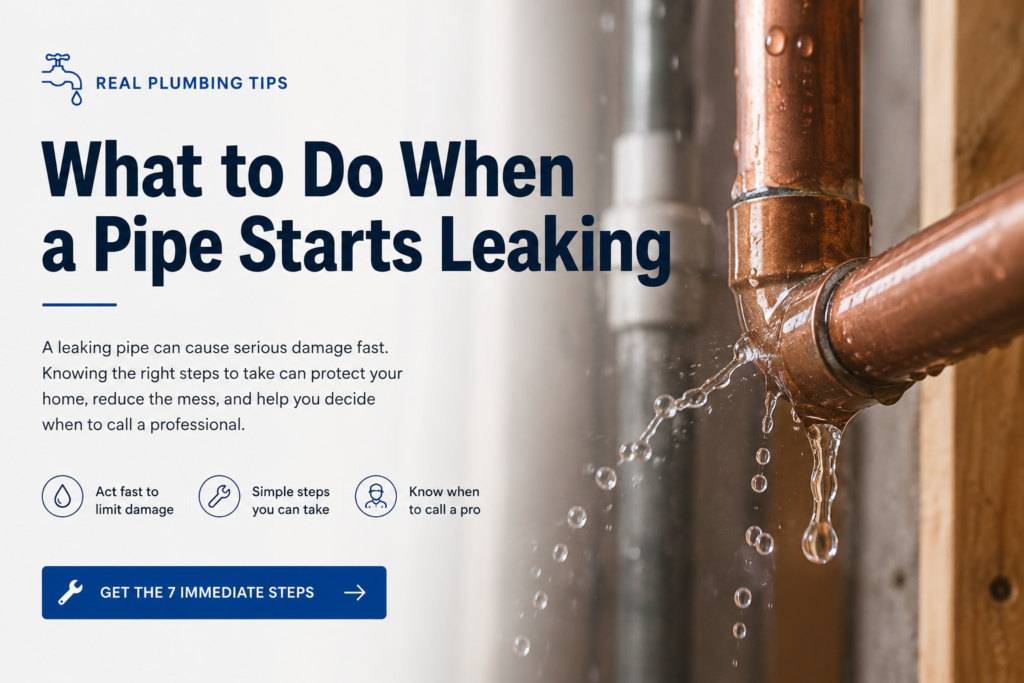 What to do when a pipe starts leaking