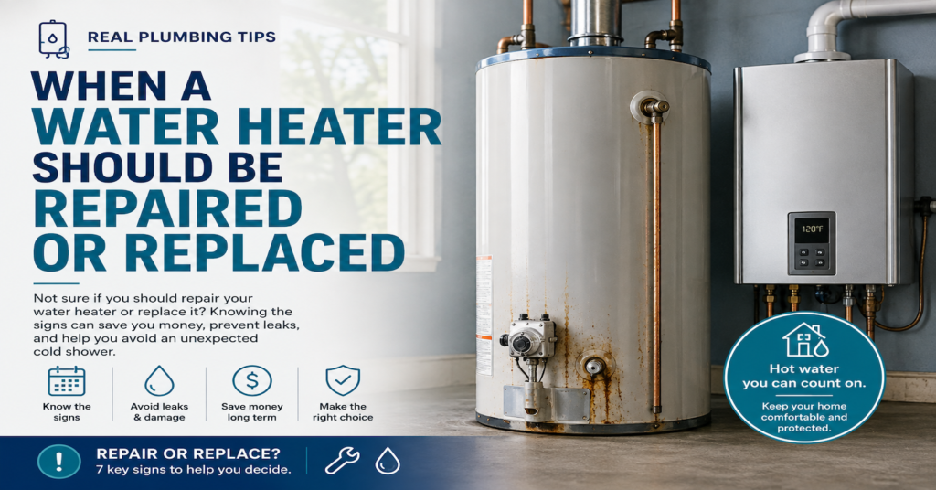 When a water heater should be repaired or replaced